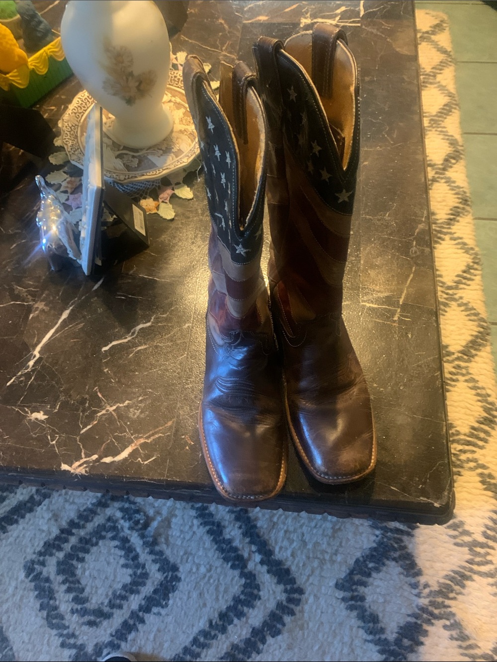 Roper Brown Over-the-Knee Boots with Flag Accent